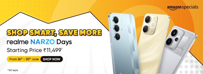 realme ने Amazon पर NARZO Days Sale की घोषणा की